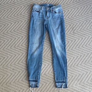 7 for all mankind jeans, size 24, the ankle skinny